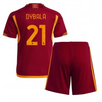 Dres AS Roma Paulo Dybala #21 Domaci za djecu 2023-24 Kratak Rukav (+ kratke hlače)